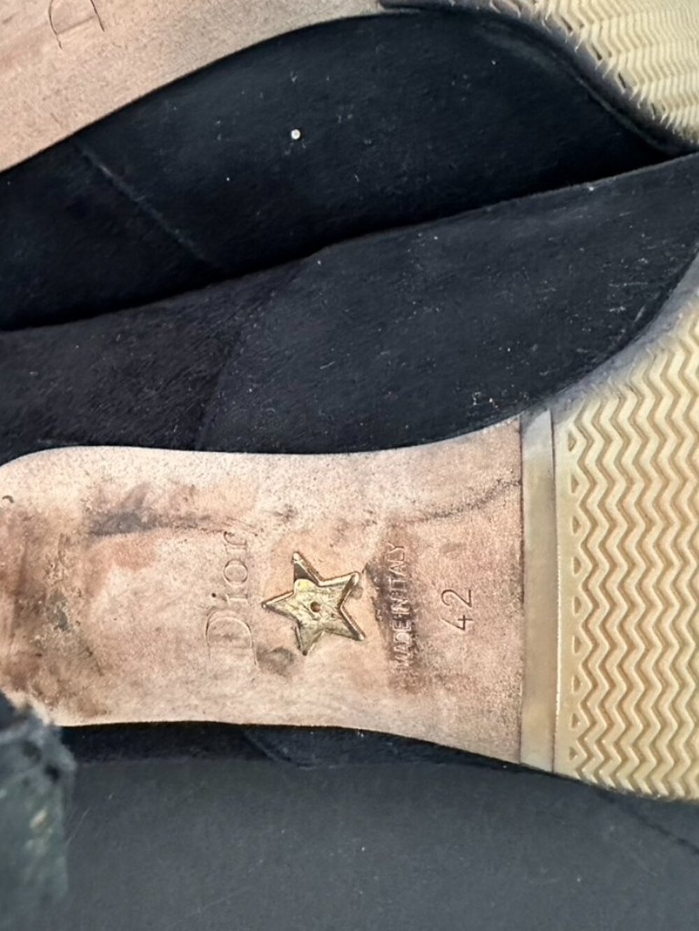 Dior Black Suede Knee High Stiletto Heel Boots Size 42 - Picture 11 of 12